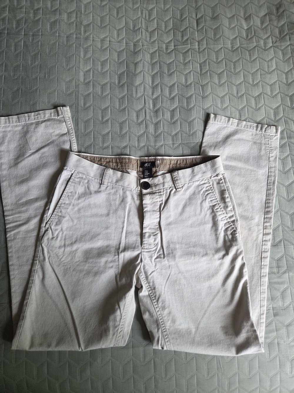 H&M Men's Beige Cotton Chino Pants 32R